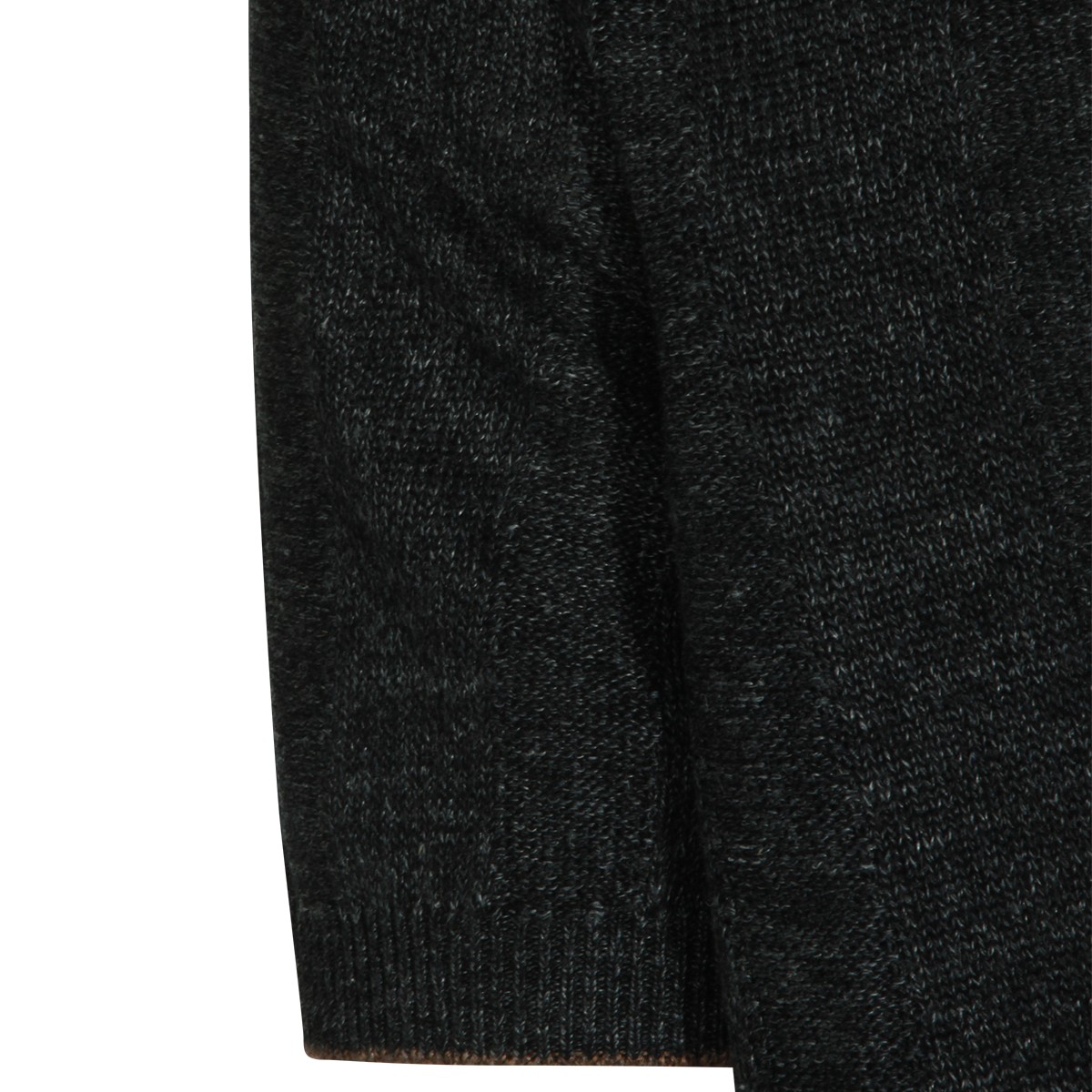 NAVY LINEN COTTON BLEND POLO SHIRT