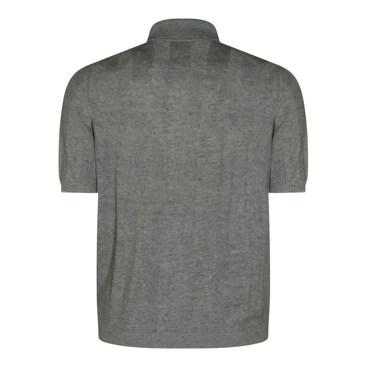 GREY LINEN COTTON BLEND SHIRT