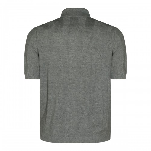GREY LINEN COTTON BLEND SHIRT