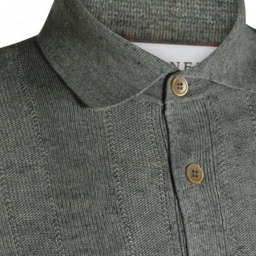 GREY LINEN COTTON BLEND SHIRT
