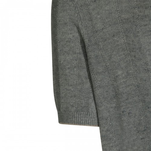 GREY LINEN COTTON BLEND SHIRT