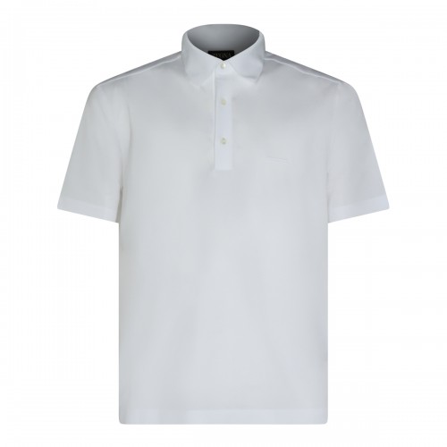 WHITE COTTON POLO SHIRT