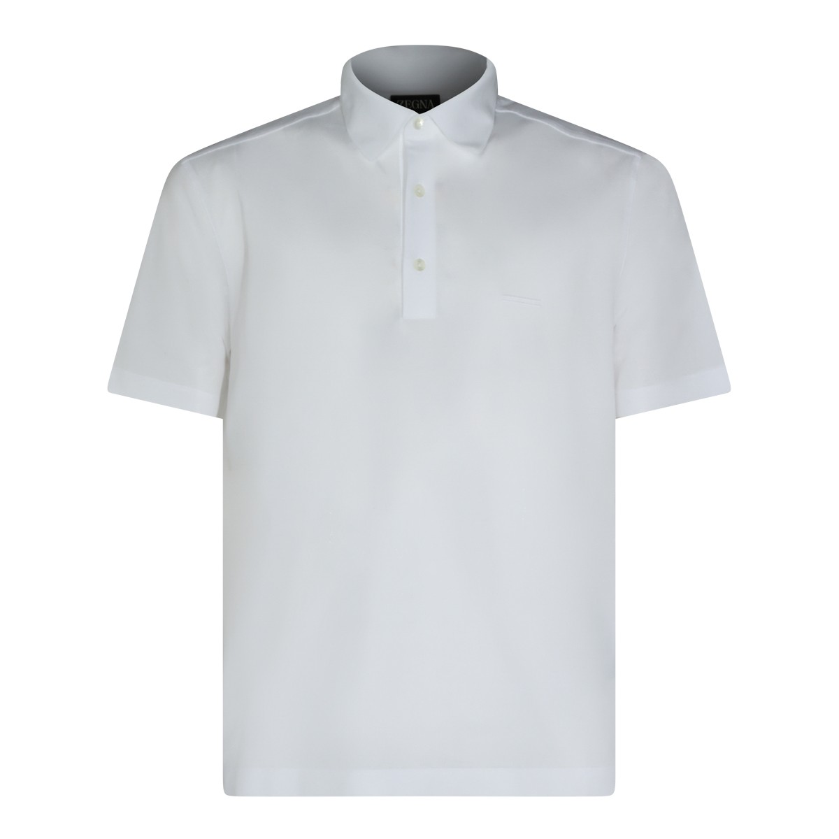 WHITE COTTON POLO SHIRT
