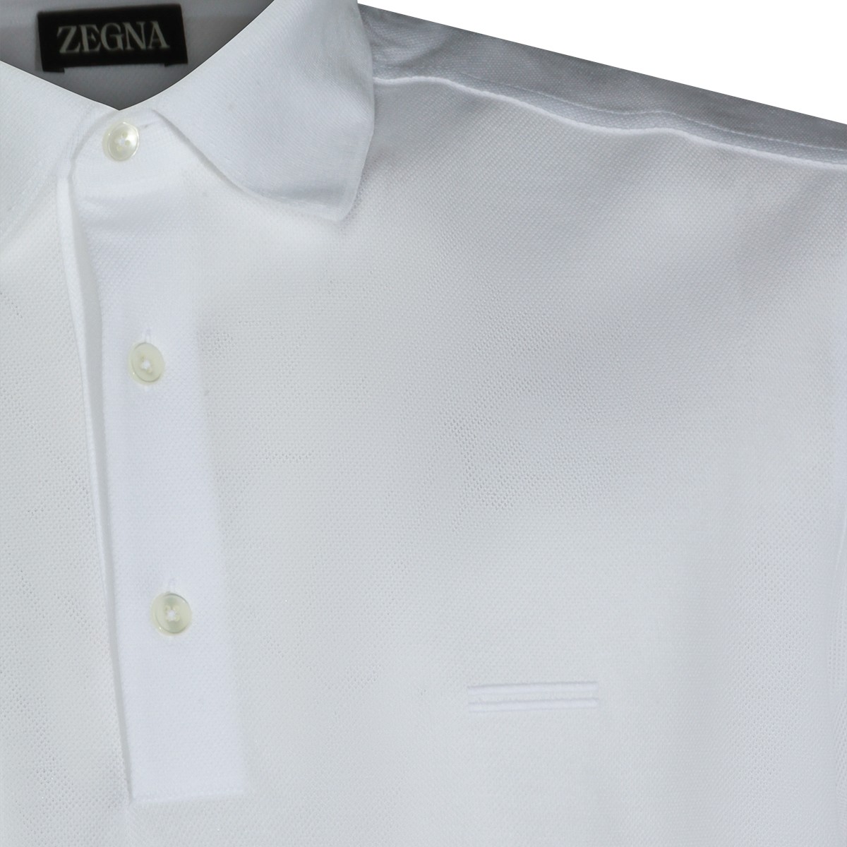 WHITE COTTON POLO SHIRT