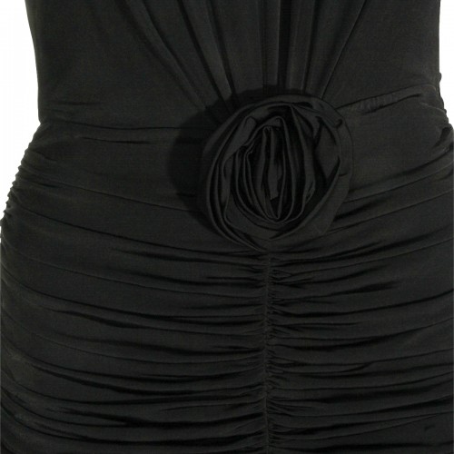 BLACK VISCOSE DRESS