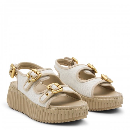 BEIGE LEATHER SANDALS 2