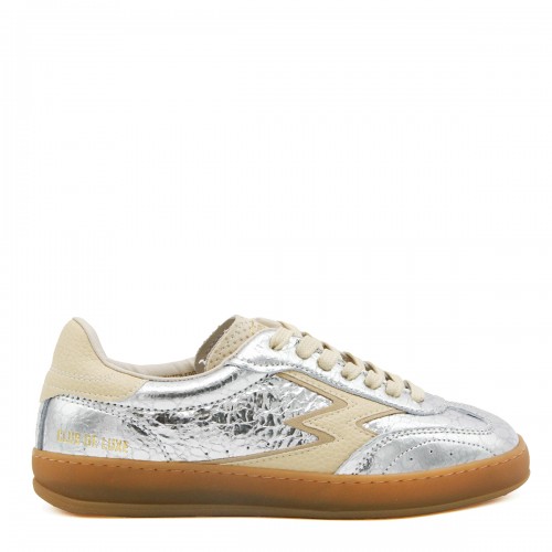 SILVER LEATHER CLUB SNEAKERS