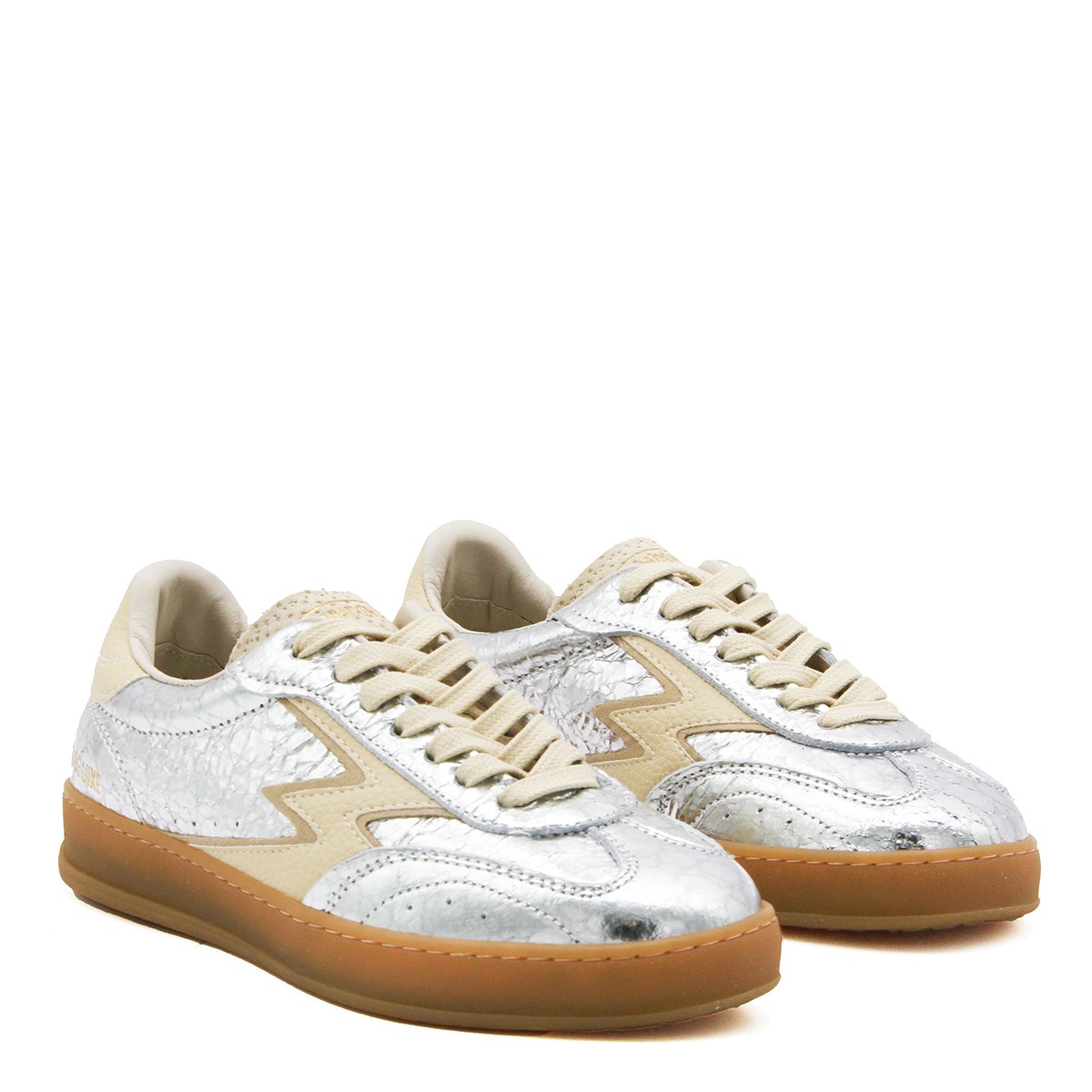 SILVER LEATHER CLUB SNEAKERS