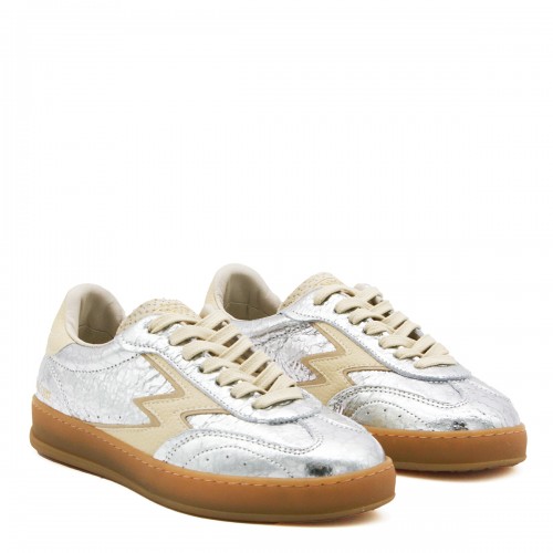 SILVER LEATHER CLUB SNEAKERS