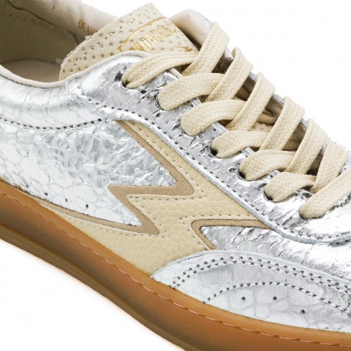 SILVER LEATHER CLUB SNEAKERS