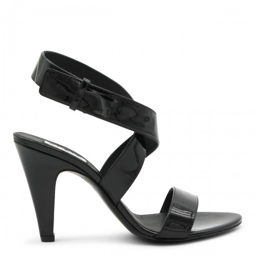 BLACK LEATHER SANDALS
