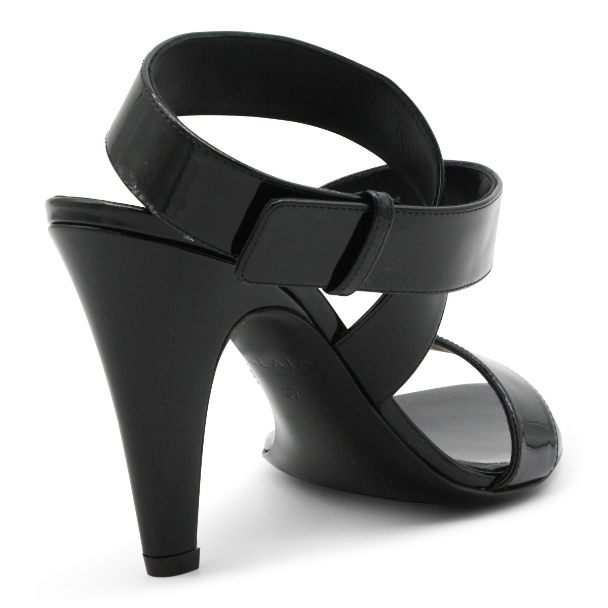 BLACK LEATHER SANDALS