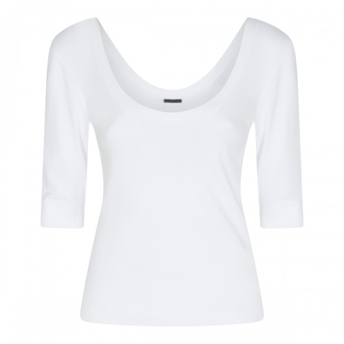 WHITE COTTON T-SHIRT