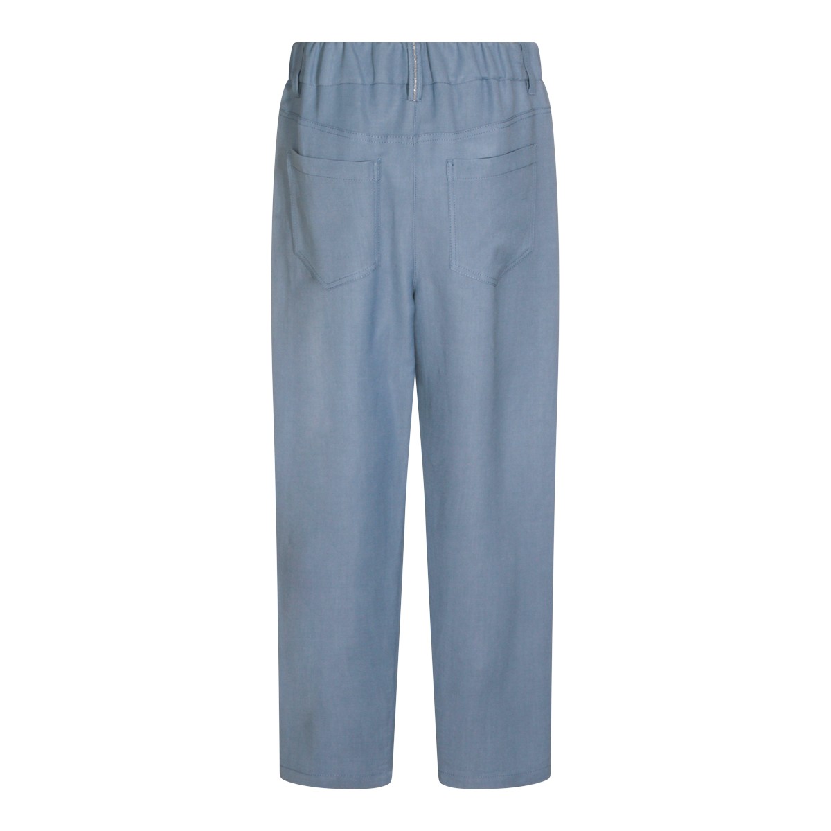 LIGHT BLUE VISCOSE LINEN BLEND PANT