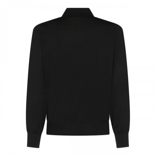 BLACK COTTON POLO SHIRT 2