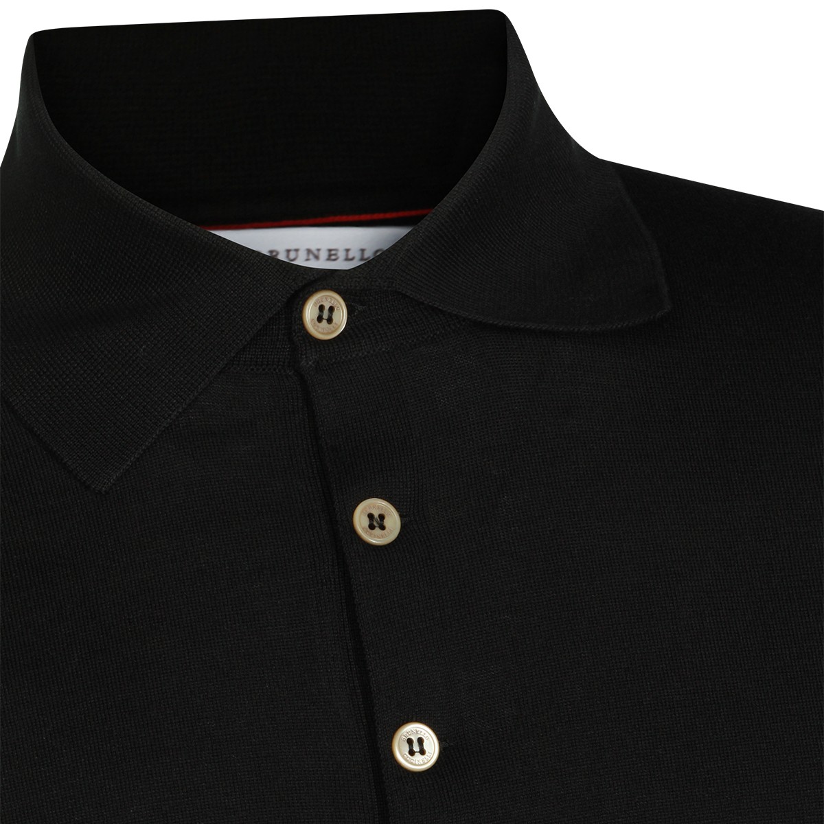 BLACK COTTON POLO SHIRT