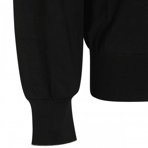 BLACK COTTON POLO SHIRT