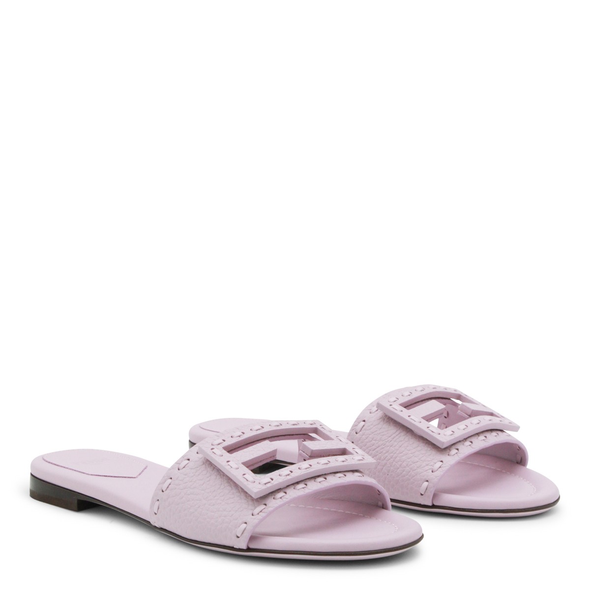 LILAC LEATHER FLATS