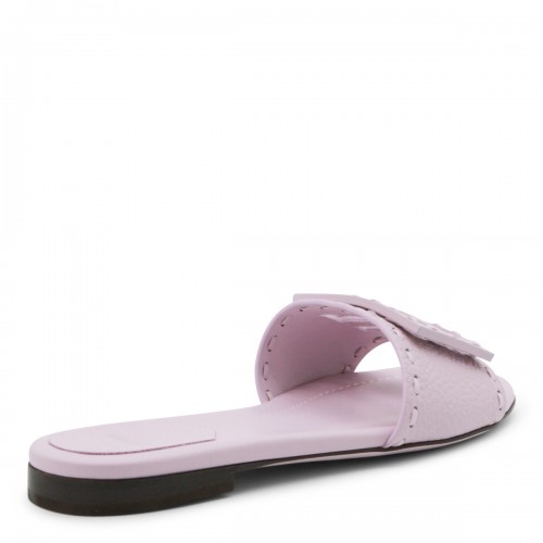 LILAC LEATHER FLATS
