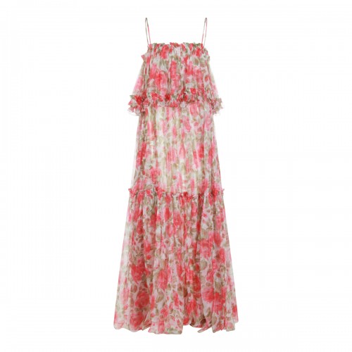 WHITE AND PINK DRESS