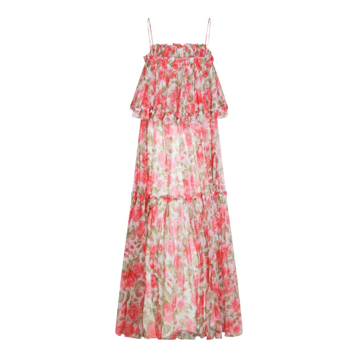 WHITE AND PINK DRESS