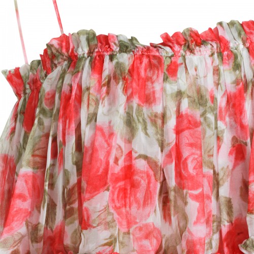 WHITE AND PINK DRESS