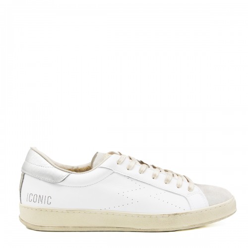 WHITE AND SILVER LEATHER...