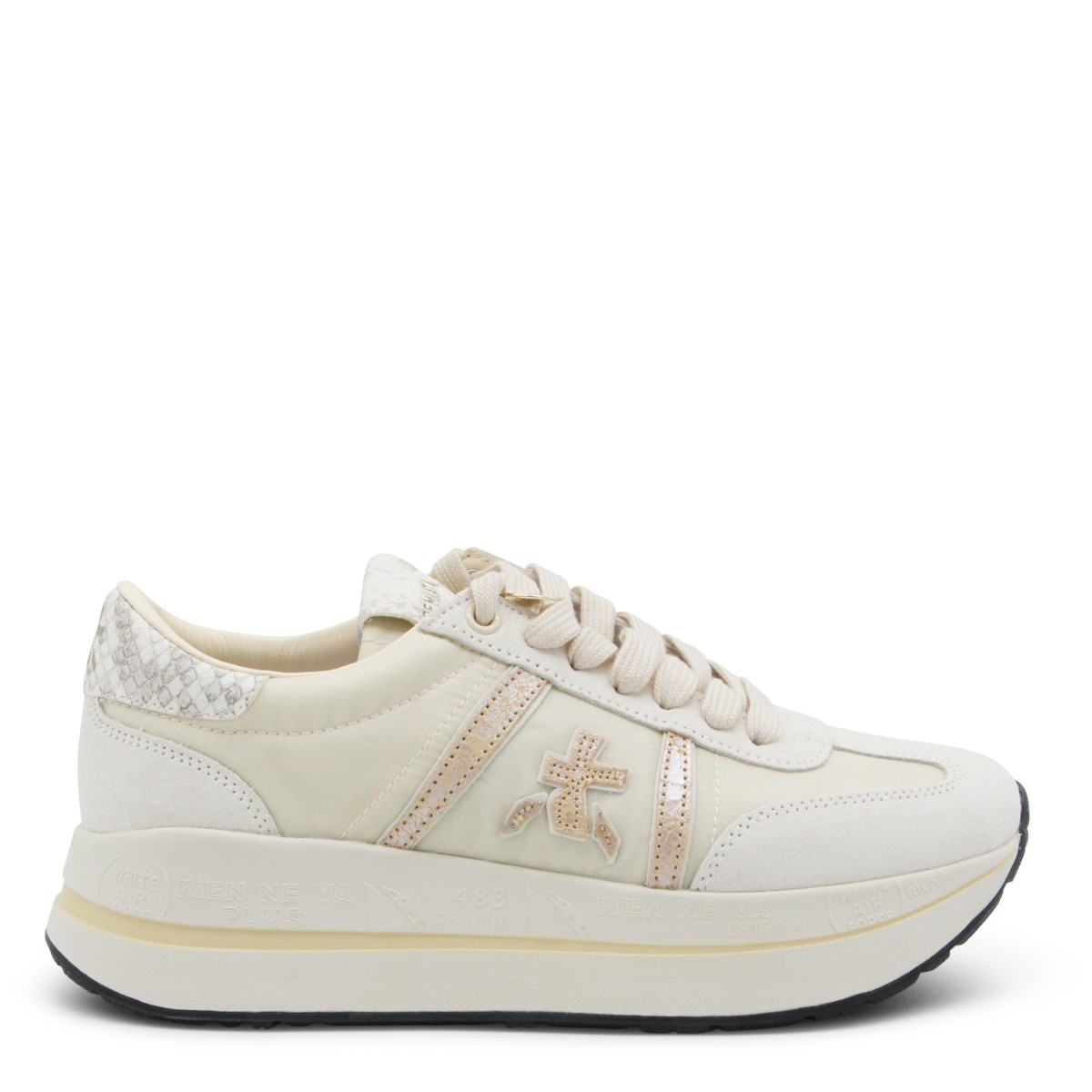 WHITE LEATHER BETHCOIN SNEAKERS