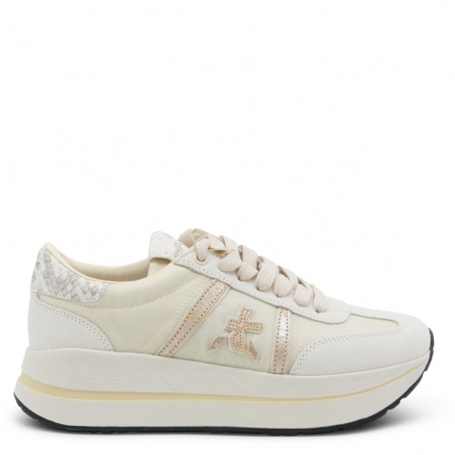 WHITE LEATHER BETHCOIN SNEAKERS