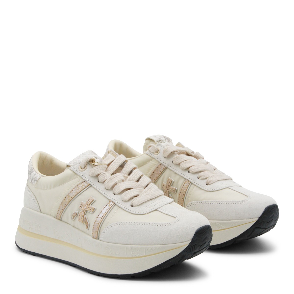 WHITE LEATHER BETHCOIN SNEAKERS