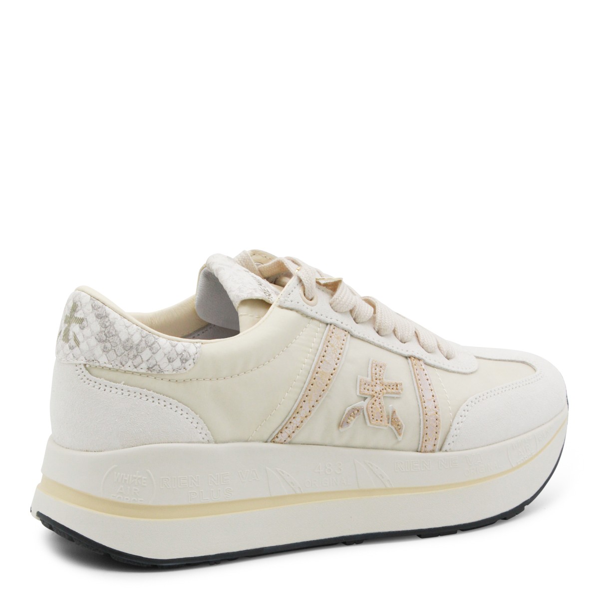 WHITE LEATHER BETHCOIN SNEAKERS