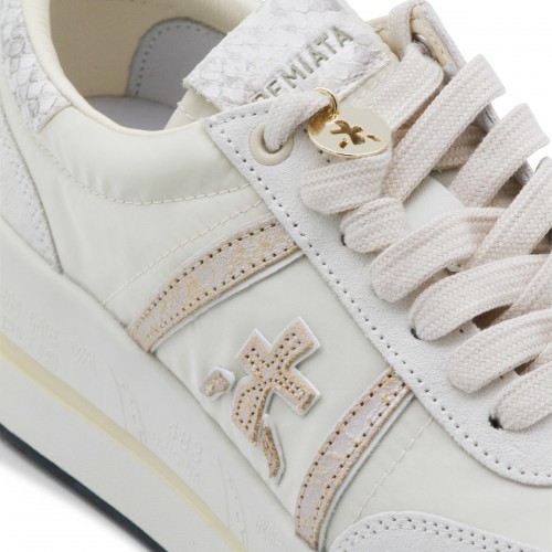 WHITE LEATHER BETHCOIN SNEAKERS