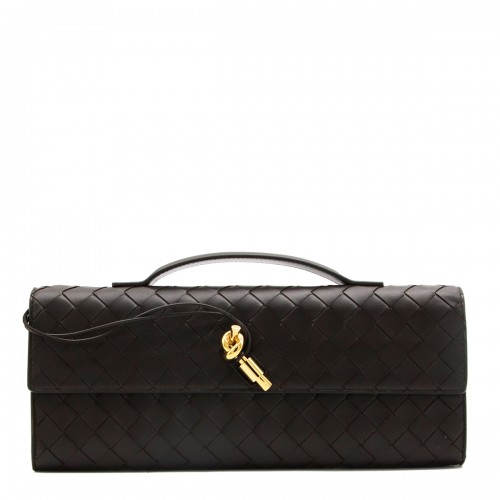 DARK BROWN LEATHER ANDIAMO BAG