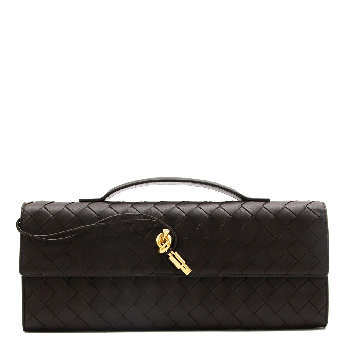 DARK BROWN LEATHER ANDIAMO BAG