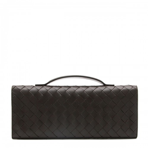 DARK BROWN LEATHER ANDIAMO BAG