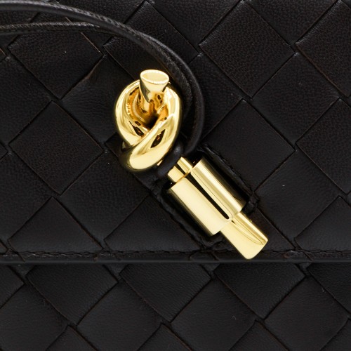 DARK BROWN LEATHER ANDIAMO BAG