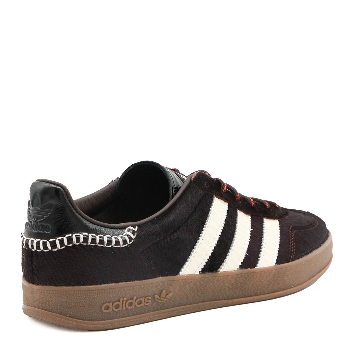 BROWN LEATHER GAZELLE PONY SNEAKERS