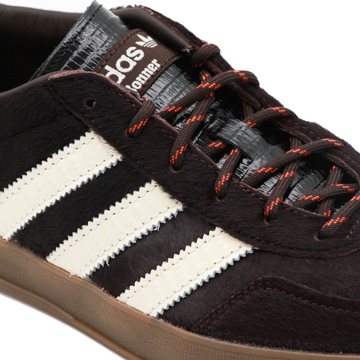 BROWN LEATHER GAZELLE PONY SNEAKERS