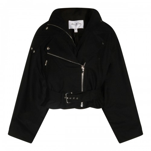 BLACK COTTON CASUAL JACKET