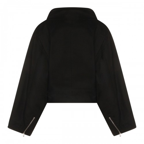 BLACK COTTON CASUAL JACKET