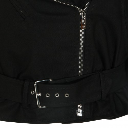 BLACK COTTON CASUAL JACKET