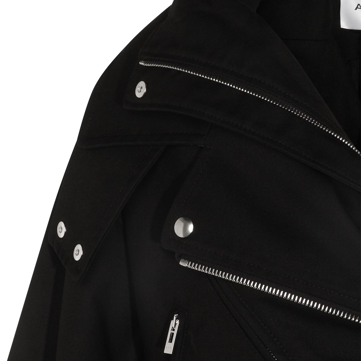BLACK COTTON CASUAL JACKET