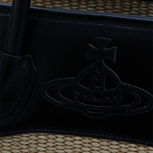 NATURAL AND BLACK COTTON TOTE