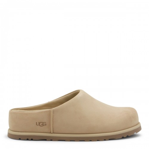 BEIGE LEATHER OTZO FLATS