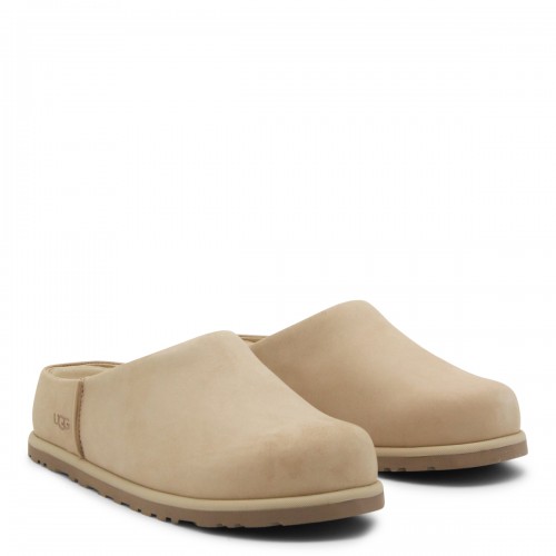 BEIGE LEATHER OTZO FLATS
