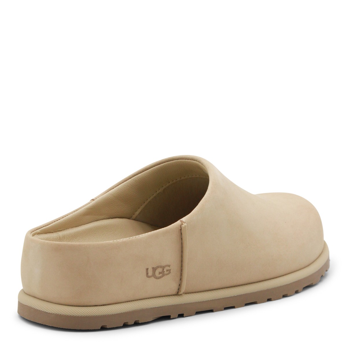 BEIGE LEATHER OTZO FLATS