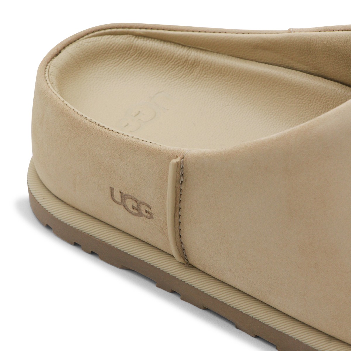 BEIGE LEATHER OTZO FLATS