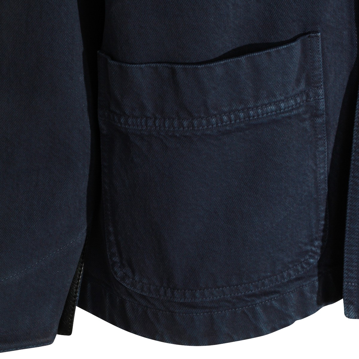 BLUE COTTON CASUAL JACKET