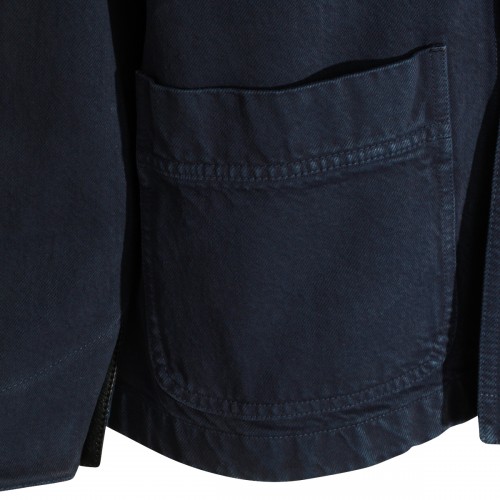 BLUE COTTON CASUAL JACKET