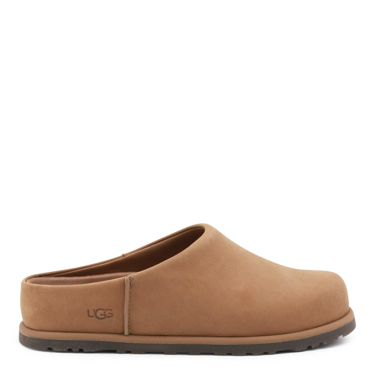 DARK BEIGE LEATHER OTZO FLATS